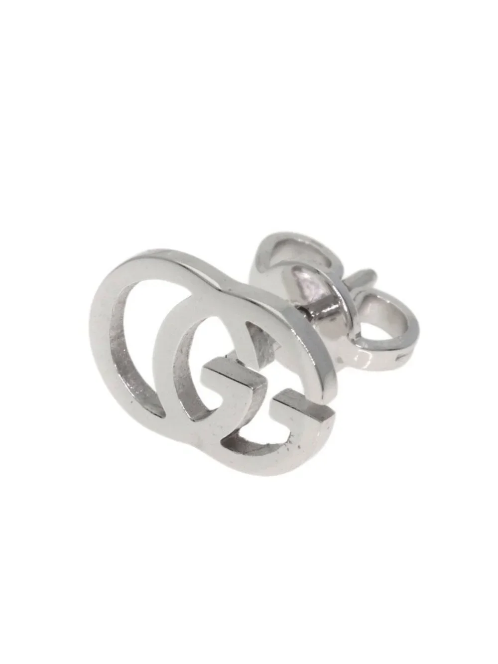 Gucci GG Running Single Earrings 18k White Gold